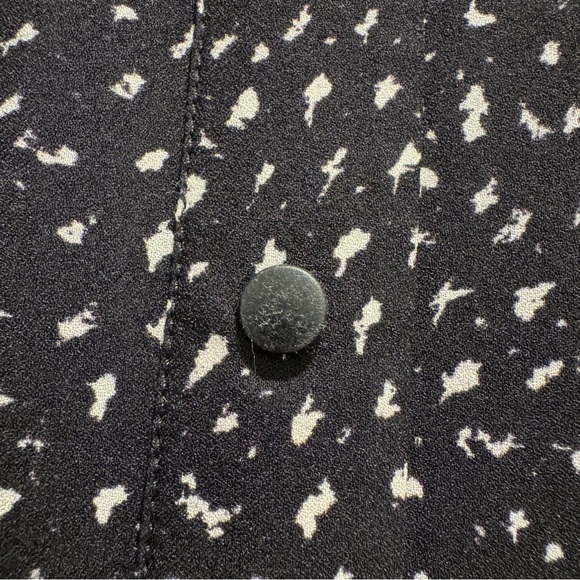 Proenza Schouler Black White Silk Printed Button Down - Size 8 - Picture 8 of 10